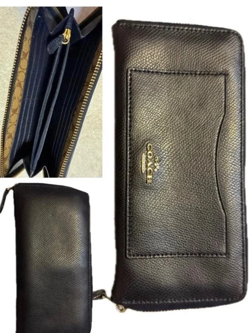 Coach Vintage Navy Blue Leather Wallet